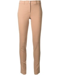 Светло-коричневые шерстяные узкие брюки от Michael Kors