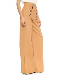 Светло-коричневые широкие брюки от Derek Lam