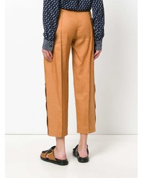 Светло-коричневые широкие брюки от Victoria Victoria Beckham