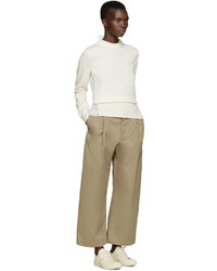 Светло-коричневые широкие брюки от Studio Nicholson