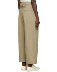Светло-коричневые широкие брюки от Studio Nicholson