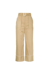 Светло-коричневые широкие брюки от Manning Cartell