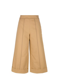 Светло-коричневые широкие брюки от MSGM