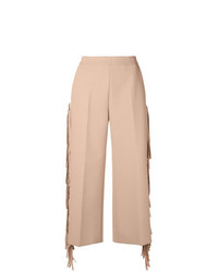 Светло-коричневые широкие брюки от MSGM