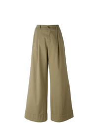 Светло-коричневые широкие брюки от P.A.R.O.S.H.