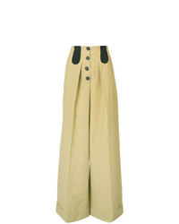Светло-коричневые широкие брюки от Rosie Assoulin