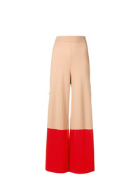 Светло-коричневые широкие брюки от Temperley London