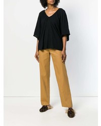 Светло-коричневые широкие брюки от The Row