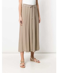 Светло-коричневые широкие брюки от Lorena Antoniazzi