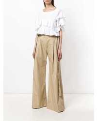 Светло-коричневые широкие брюки от Milla Milla