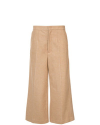 Светло-коричневые широкие брюки от Y's