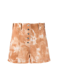 Женские светло-коричневые шорты с принтом тай-дай от 3.1 Phillip Lim