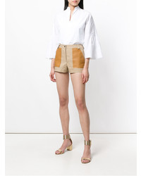 Женские светло-коричневые шорты от Yves Salomon