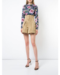 Женские светло-коричневые шорты от Prabal Gurung