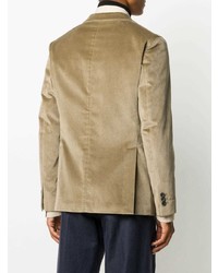 Мужской светло-коричневый бархатный пиджак от Boglioli
