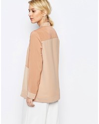 Женский светло-коричневый бомбер