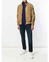 Мужской светло-коричневый бомбер от Peuterey