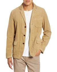 Светло-коричневый вельветовый пиджак