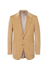 Мужской светло-коричневый вельветовый пиджак от Tom Ford
