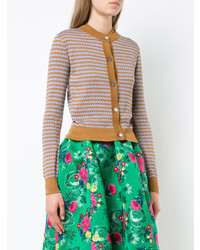 Женский светло-коричневый вязаный кардиган от Marni