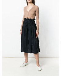 Женский светло-коричневый вязаный кардиган от Jil Sander