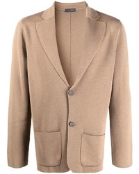 Мужской светло-коричневый вязаный пиджак от Drumohr