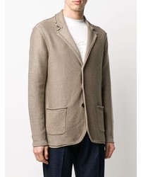 Мужской светло-коричневый вязаный пиджак от Giorgio Armani