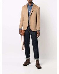 Мужской светло-коричневый вязаный пиджак от Tagliatore