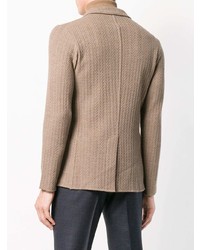 Мужской светло-коричневый вязаный пиджак от Lardini