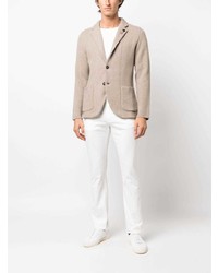 Мужской светло-коричневый вязаный пиджак от Lardini