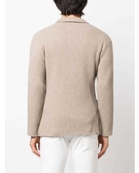 Мужской светло-коричневый вязаный пиджак от Lardini