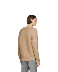 Мужской светло-коричневый вязаный свитер от Tiger of Sweden
