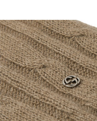 Мужской светло-коричневый вязаный свитер от Gucci