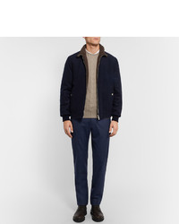 Мужской светло-коричневый вязаный свитер