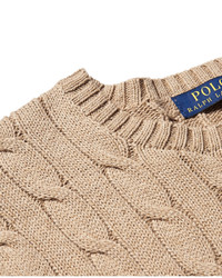 Мужской светло-коричневый вязаный свитер от Polo Ralph Lauren