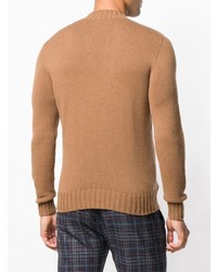 Мужской светло-коричневый вязаный свитер от Tagliatore