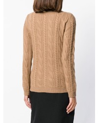 Женский светло-коричневый вязаный свитер от Max Mara