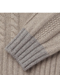 Мужской светло-коричневый вязаный свитер от Loro Piana
