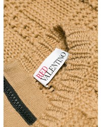 Женский светло-коричневый вязаный свитер от RED Valentino