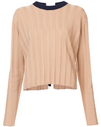 Женский светло-коричневый вязаный свитер от Derek Lam 10 Crosby