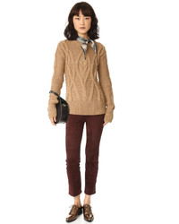 Женский светло-коричневый вязаный свитер от Marissa Webb