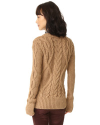 Женский светло-коричневый вязаный свитер от Marissa Webb