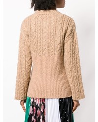 Женский светло-коричневый вязаный свитер от Kenzo