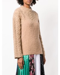 Женский светло-коричневый вязаный свитер от Kenzo