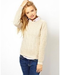 Женский светло-коричневый вязаный свитер от Jack Wills