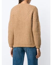 Женский светло-коричневый вязаный свитер от Ulla Johnson