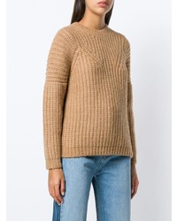 Женский светло-коричневый вязаный свитер от Ulla Johnson