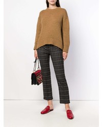 Женский светло-коричневый вязаный свитер от Ermanno Scervino