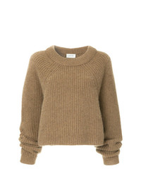 Женский светло-коричневый вязаный свитер от Lemaire