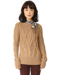 Женский светло-коричневый вязаный свитер от Marissa Webb